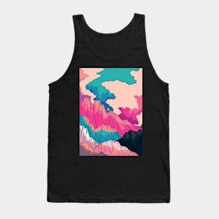 The pink and blue peaks Tank Top